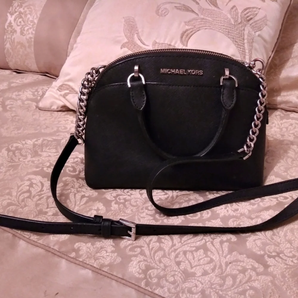 Michael Kors Black Crossbody Dome Satchel